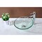 Anzzi Kolokiki Vessel Sink with Pop-Up Drain in Crystal Clear Floral S214 - alternate 10